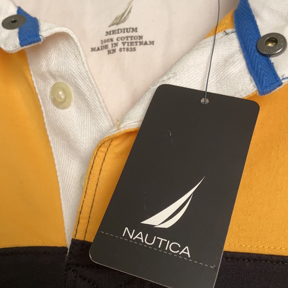 🟡 Nautica Men’s Long-sleeve Collared Dress Shirt (NWT) - Picture 6 of 7